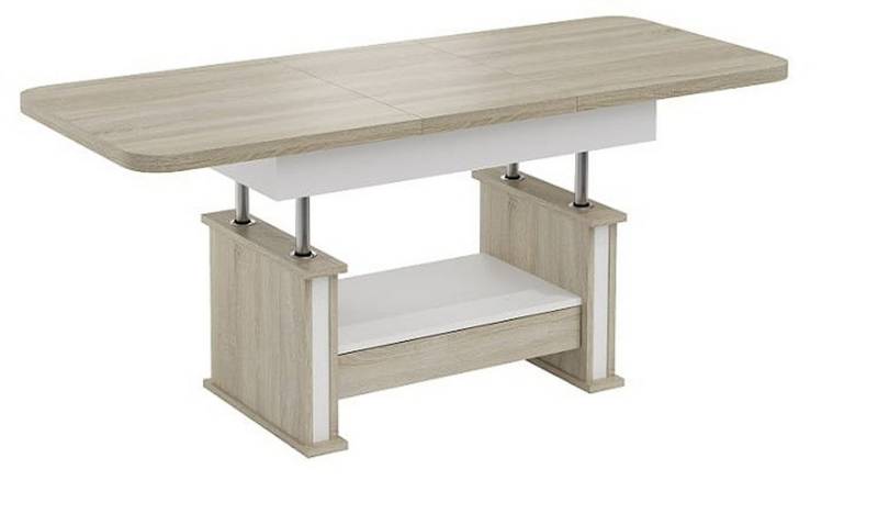 designimpex Couchtisch Design DA-555 Schublade höhenverstellbar ausziehbar Tisch von designimpex