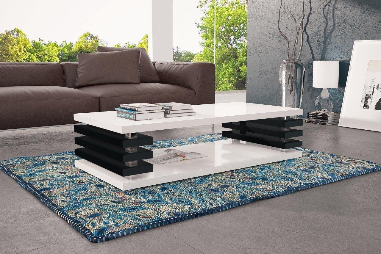 designimpex Couchtisch DC-3 Design Wohnzimmertisch Tisch mit / ohne Rollen von designimpex