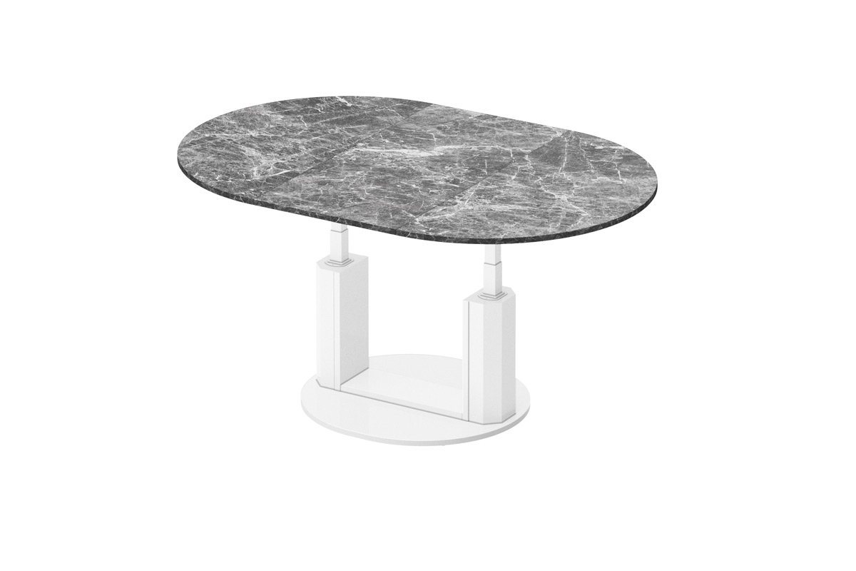 designimpex Couchtisch Design Couchtisch HEM-111 Hochglanz ausziehbar höhenverstellbar Tisch von designimpex