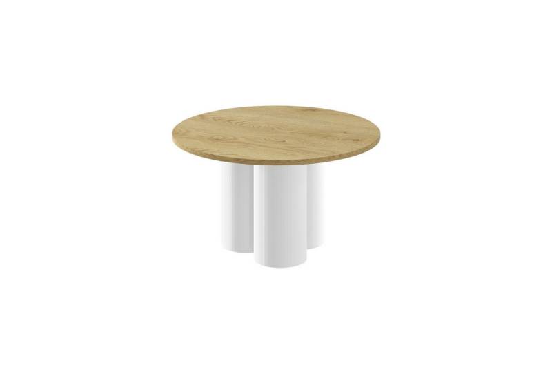 designimpex Couchtisch Design Couchtisch HRE-222 rund Hochglanz Wohnzimmer Tisch 80 x 50 cm von designimpex