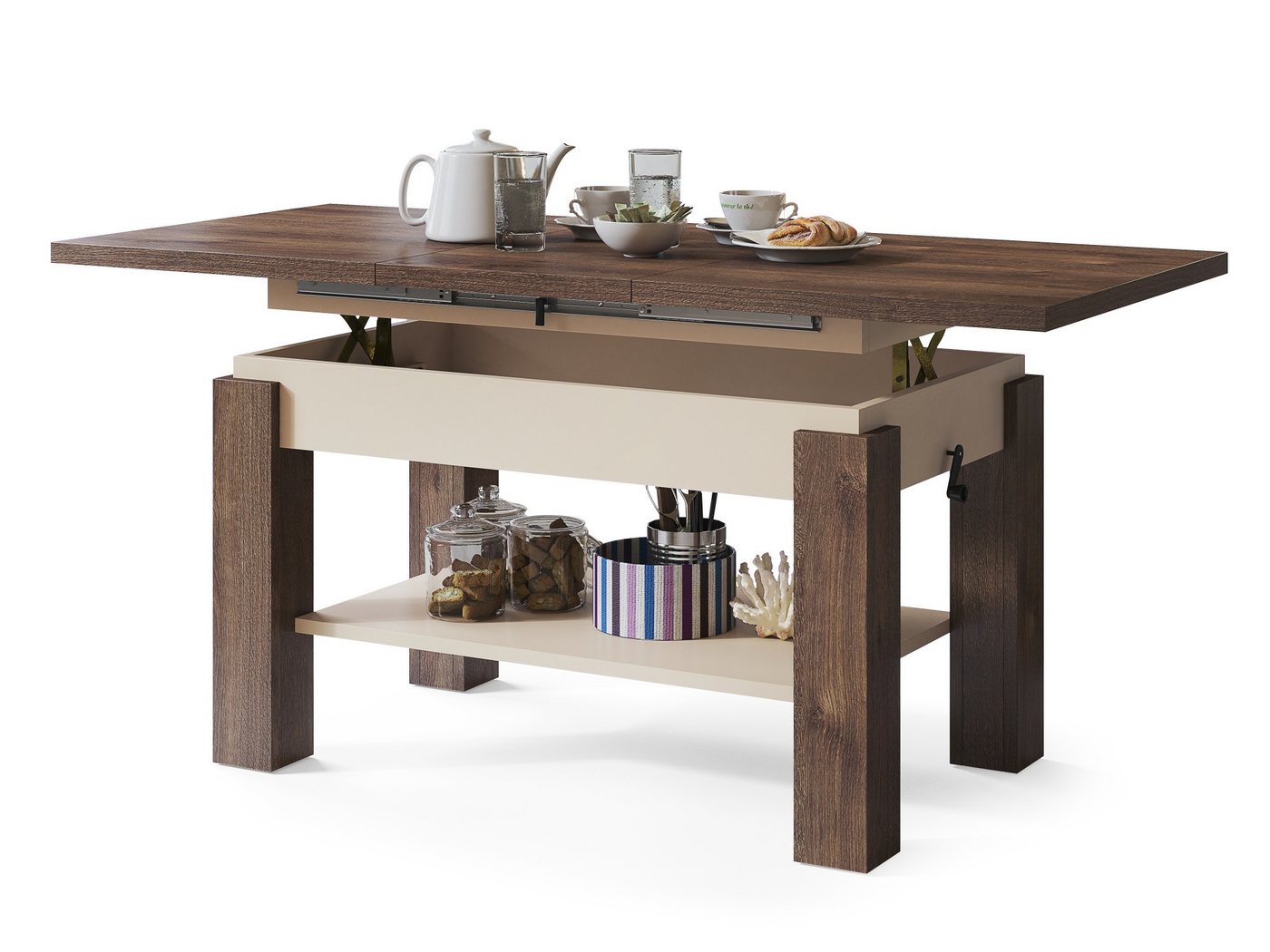 designimpex Couchtisch Design Couchtisch Tisch Astoria höhenverstellbar ausziehbar Esstisch, Funktionstisch, Wohnzimmertisch, Tisch, Esstisch, Sofatisch designimpex Couchtisch Design Couchtisch Tisch Astoria höhenverstellbar ausziehbar Esstisch, Funktionstisch, Wohnzimmertisch, Tisch, Esstisch, Sofatisch von designimpex