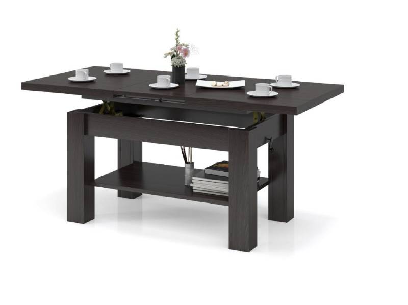 designimpex Couchtisch Design Couchtisch Tisch Astoria höhenverstellbar ausziehbar Esstisch, Funktionstisch, Wohnzimmertisch, Tisch, Esstisch, Sofatisch von designimpex