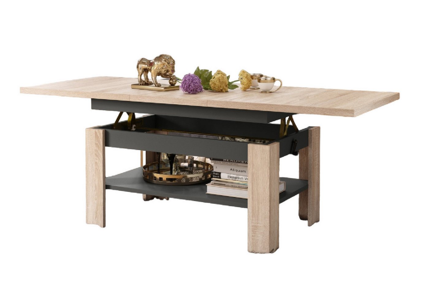 designimpex Couchtisch Design Rio stufenlos höhenverstellbar 55 - 67cm ausziehbar 130 - 170cm designimpex Couchtisch Design Rio stufenlos höhenverstellbar 55 - 67cm ausziehbar 130 - 170cm von designimpex