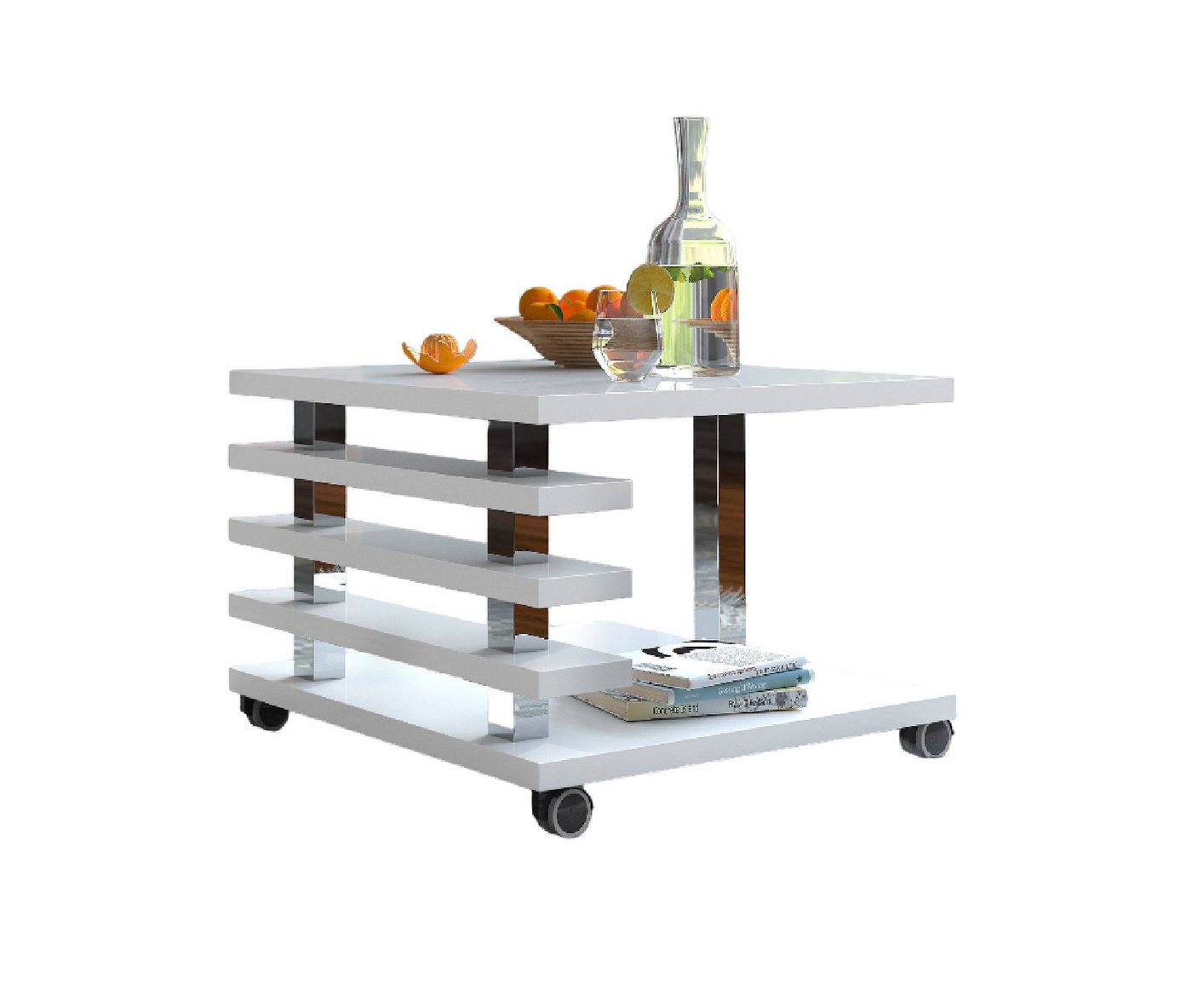 designimpex Couchtisch mit ROLLEN DC-2 Weiß Hochglanz Wohnzimmertisch 60x60x45cm designimpex Couchtisch mit ROLLEN DC-2 Weiß Hochglanz Wohnzimmertisch 60x60x45cm von designimpex