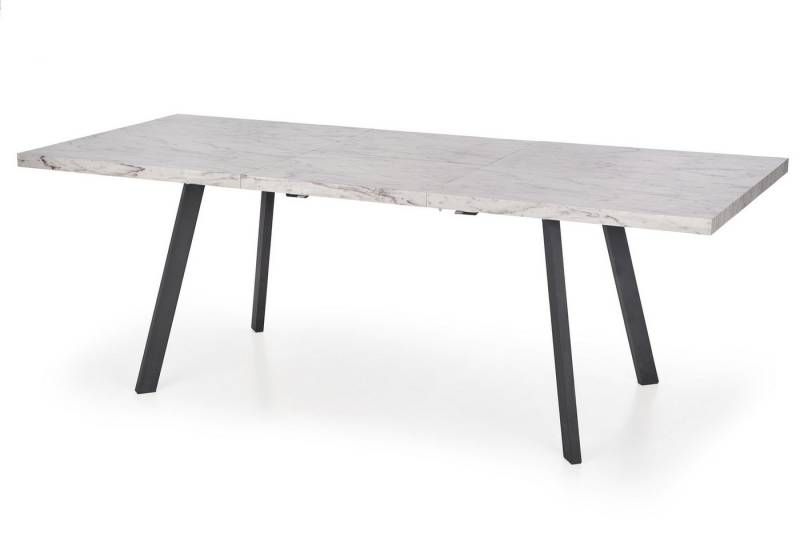 designimpex Esstisch Design HAD-111 Marmor - Schwarz matt ausziehbar Tisch von designimpex