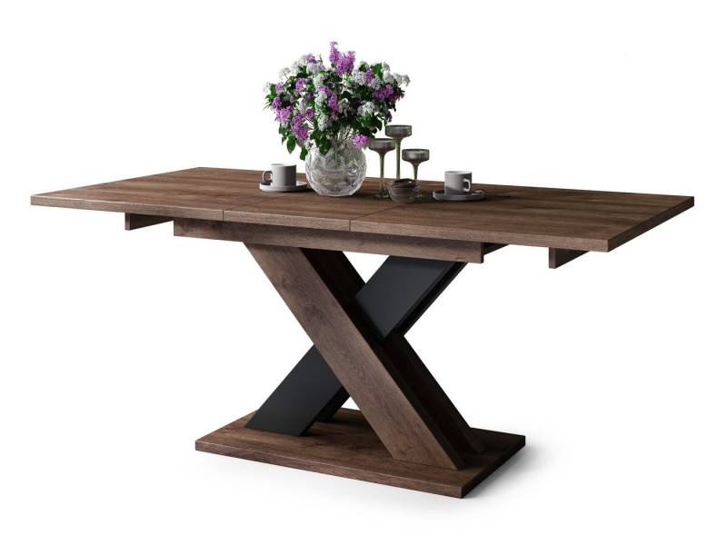 designimpex Esstisch Design Karo Tisch ausziehbar 140 - 180 cm Esszimmer von designimpex