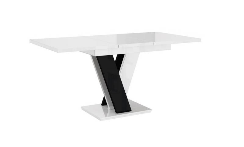 designimpex Esstisch Design PA-555 Tisch ausziehbar Hochglanz 120 - 160 cm Esszimmer von designimpex