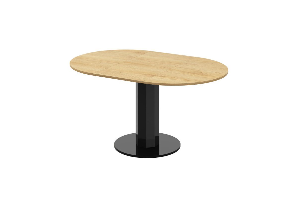designimpex Esstisch Design Esstisch Tisch HES-111 rund oval Hochglanz ausziehbar 100-148cm von designimpex