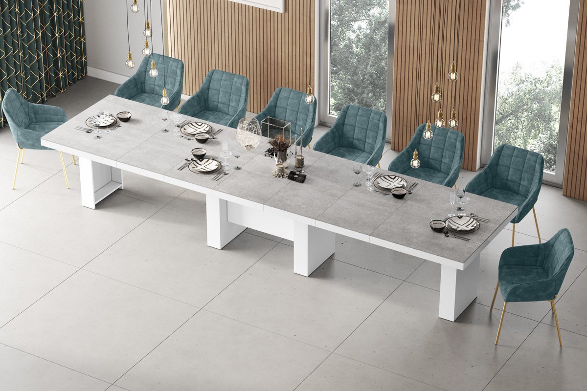 designimpex Esstisch Design Konferenztisch Tisch HLA-111 Hochglanz XXL ausziehbar 160-400cm von designimpex