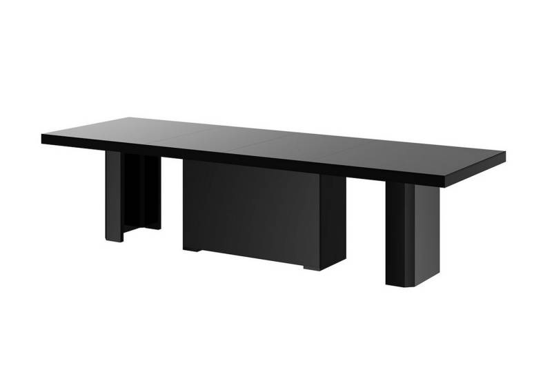 designimpex Esstisch Design Tisch HEK-111 Schwarz Hochglanz XXL ausziehbar 180 bis 468 cm von designimpex