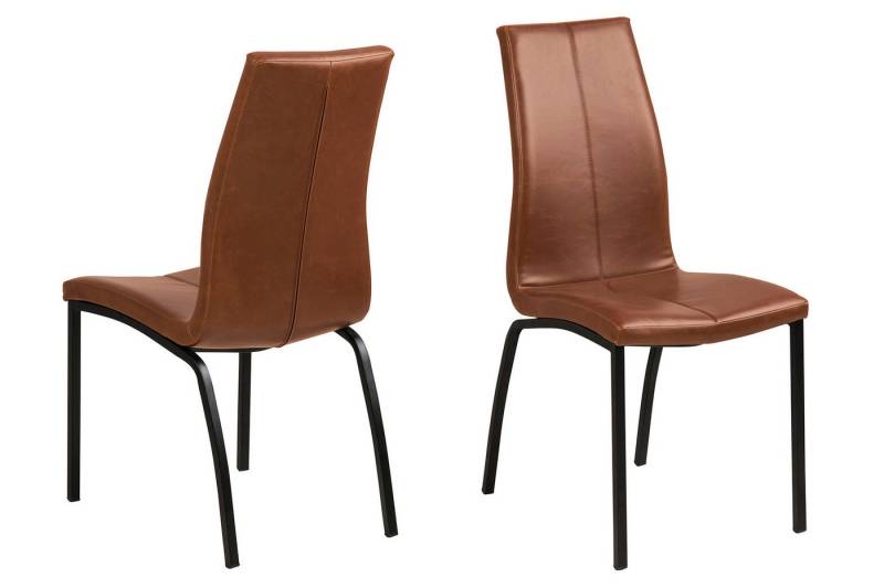 designimpex Esszimmerstuhl Design Esszimmerstuhl SN-1 Stuhl Cognac Braun Leder Stühle Esszimmer designimpex Esszimmerstuhl Design Esszimmerstuhl SN-1 Stuhl Cognac Braun Leder Stühle Esszimmer von designimpex