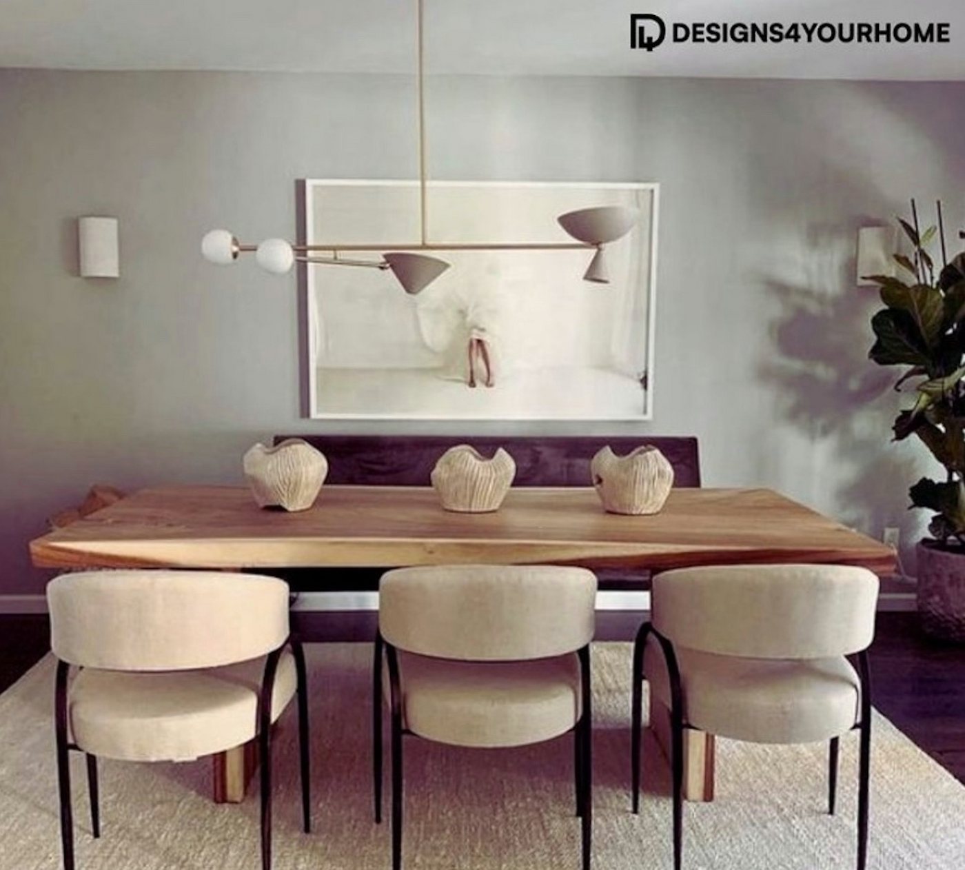 designs4yourhome Esstisch Beistelltisch Lissabon aus echtem Nussbaumholz, exklusiv handgefertigt (Massivholz) von designs4yourhome