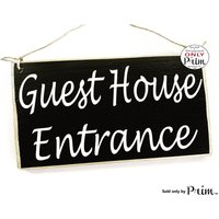 10x6 Gasthaus Eingang Benutzerdefinierte Holzschild Willkommen Suite Quarters Cottage Bed & Breakfast Airbnb Wand Tür Plaque von designsbyprim