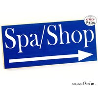 14x6 Spa Shop Pfeil Individuelles Holzschild | Personalisierte Formulierung Geschäft Eingang Empfang Willkommen Lieferungen Auf Diese Weise Bitte von designsbyprim