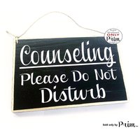 8x6 Beratung Bitte Nicht Stören Benutzerdefinierte Holzschild Counselor in Sitzung Fortschrittstherapie Seien Sie Mit Ihnen in Kürze Privates Treffen von designsbyprim