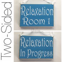 8x6 Entspannung Läuft Raumnummer Sitzung Bitte Nicht Stören Spa Salon Zweiseitiges Benutzerdefiniertes Holzschild Willkommen Bürotür Aufhänger Plaque von designsbyprim