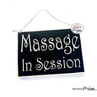 8x6 Massage in Session Benutzerdefiniertes Holzschild | Bearbeitung Bitte Nicht Stören Spa Salon Büro Entspannung Behandlungsraum Private Tür Plaque von designsbyprim