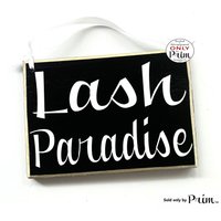 8x6 Lash Paradise Benutzerdefinierte Holzschild Wimpernverlängerungen Zimmer Büro Spa Wimper Augenbraue Entspannung Brauen Wartezimmer Wand Tür von designsbyprim