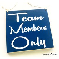 8x8-Teammitglieder Nur Benutzerdefiniertes Holzschild Personal Mitarbeiter Dozent Büro Privat Business Spa-Salon Nicht Betreten Wand-Türschild von designsbyprim