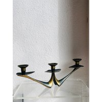 Mid Century Großer Bronze Kerzenständer Von Klaus Ullrich Für Faber&schumacher von designstudioB6