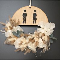 Trockenblumenkranz Für | Gäste Wc Toilette "Modell Gast" Boho Loop Hoop Wandkranz Trockenblumenkranz Für | Gäste Wc Toilette "Modell Gast" Boho Loop Hoop Wandkranz von designverliebt