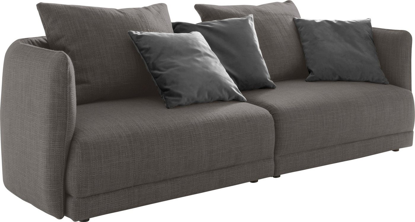 designwerk Big-Sofa New York, Breite 253 cm, mit schmaler Arm- und Rückenlehne von designwerk