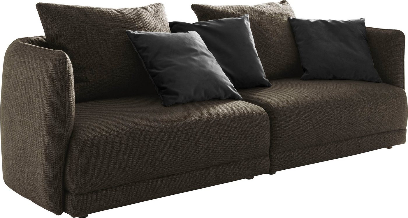 designwerk Big-Sofa New York, Breite 253 cm, mit schmaler Arm- und Rückenlehne von designwerk
