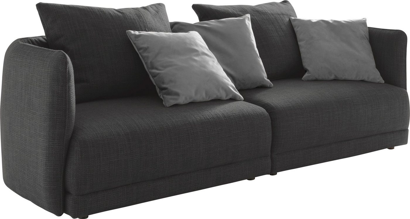 designwerk Big-Sofa New York, Breite 253 cm, mit schmaler Arm- und Rückenlehne von designwerk