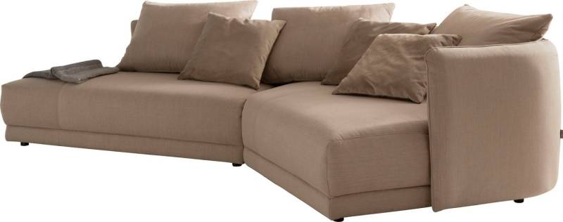 designwerk Ecksofa New York L-Form, anmutendes Designsofa, mit moderner R&ung im Rücken von designwerk