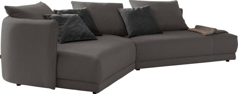 designwerk Ecksofa New York L-Form, anmutendes Designsofa, mit moderner R&ung im Rücken von designwerk