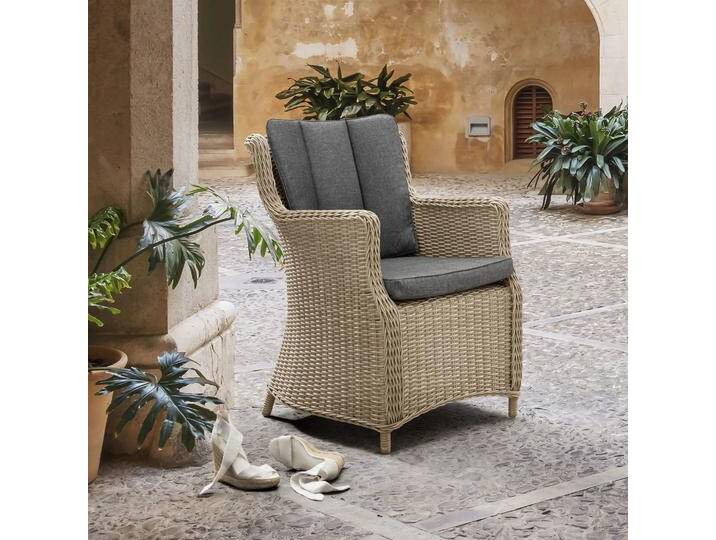 Gartensessel LUNA (2er Set) Natur Meliert von destiny-collection