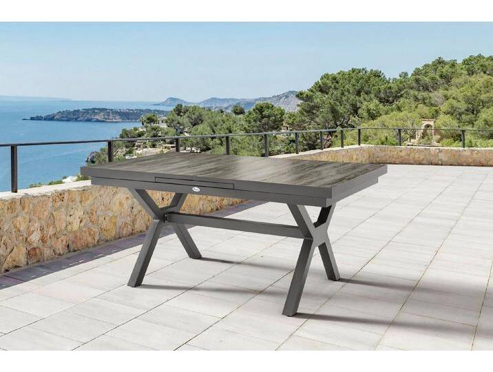 Destiny Esstisch GARDA, (160/ 210x75x100cm), Aluminium Keramik, grau von destiny