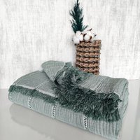 Bio-Gestreifte 4-Lagige Musselindecke, Leichte, Atmungsaktive Übergröße, König, Königin, Zwillings - Und Kleinkindgröße von destinyhometex