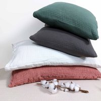 Bio Musselin Kissenbezug Aus 4-Lagiger Baumwolle, Stonewashed Baumwolle von destinyhometex