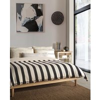 Creme Und Schwarze Baumwolle Decke, Sommer Große Handgewebte Boho Leichte Decke Creme Und Schwarze Baumwolle Decke, Sommer Große Handgewebte Boho Leichte Decke von destinyhometex
