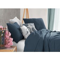 Royal Blau Musselin Decke 4-Lagige Bio-Baumwolle, Crinkle Textur Royal Blau Musselin Decke 4-Lagige Bio-Baumwolle, Crinkle Textur von destinyhometex