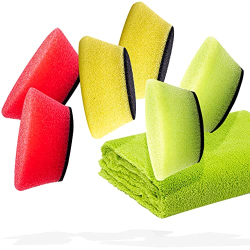 Detailmate Polierschwamm Bundle passend für Liquid Elements A1000 V2 V3 V4 Poliermaschine | Wizard of Gloss Pads 34mm | 2X Cutting Pad + 2X Polishing Pad + 2X Finishing Pad + detailmate Poliertuch Detailmate Polierschwamm Bundle passend für Liquid Elements A1000 V2 V3 V4 Poliermaschine | Wizard of Gloss Pads 34mm | 2X Cutting Pad + 2X Polishing Pad + 2X Finishing Pad + detailmate Poliertuch von detailmate