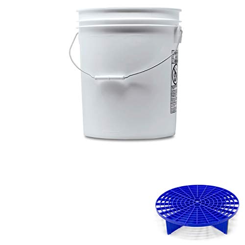 Detailmate professionelles Wasch Eimer Set: Magic Bucket Wascheimer 5 GAL (ca. 20 Liter), GritGuard Schmutz Einsatz blau von detailmate