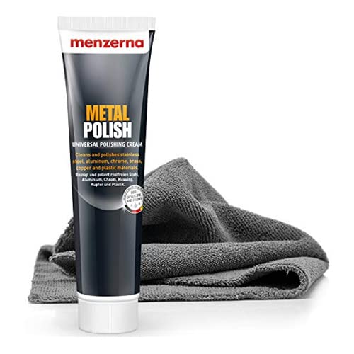 Detailmate: Menzerna Metal Polish - 125 gr Tube - reinigt Edelstahl, Aluminium, Chrom, Kupfer, Silber, Kunststoff - verleiht Auspuff, Kühlergrill, Zierleisten perfekten Glanz + Mikrofaser Poliertuch Detailmate: Menzerna Metal Polish - 125 gr Tube - reinigt Edelstahl, Aluminium, Chrom, Kupfer, Silber, Kunststoff - verleiht Auspuff, Kühlergrill, Zierleisten perfekten Glanz + Mikrofaser Poliertuch von detailmate