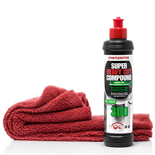 detailmate Auto Polier Set - Autopflege: Menzerna Green Line 300 Super Heavy Cut Compound - 250ml - Kratzer entfernen + Mikrofaser Auto Poliertuch, 40x40cm, perfekt zum Auspolieren auf Autolack detailmate Auto Polier Set - Autopflege: Menzerna Green Line 300 Super Heavy Cut Compound - 250ml - Kratzer entfernen + Mikrofaser Auto Poliertuch, 40x40cm, perfekt zum Auspolieren auf Autolack von detailmate