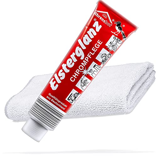 detailmate Chrom-Pflege Bundle mit 150ml XXL Tube | Elsterglanz Chrompflege + detailmate Premium Microfasertuch | Chrompolitur reinigt, poliert und konserviert Chrom-Oberflächen detailmate Chrom-Pflege Bundle mit 150ml XXL Tube | Elsterglanz Chrompflege + detailmate Premium Microfasertuch | Chrompolitur reinigt, poliert und konserviert Chrom-Oberflächen von detailmate
