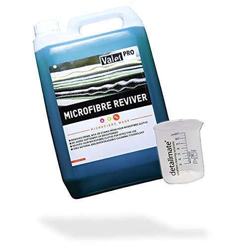 detailmate Mikrofaser Pflegeset: ValetPRO Microfibre Reviver 5 Liter Messbecher 150 ml - Mikrofaser Waschmittel für eine schonende Reinigung detailmate Mikrofaser Pflegeset: ValetPRO Microfibre Reviver 5 Liter Messbecher 150 ml - Mikrofaser Waschmittel für eine schonende Reinigung von detailmate