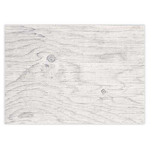 #detailverliebt 100 Tischunterlagen mit weißem Holz Motiv I DIN A3 eckig Platz-Set aus Papier Modernes Design Einweg Tischset weiß Gastronomie und Haushalt dv_1029 von #detailverliebt