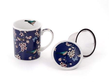 Kräuterteetasse Nessie Porzellan, 3-teilig mit Edelstahlsieb, 0,25 l von dethtlefsen