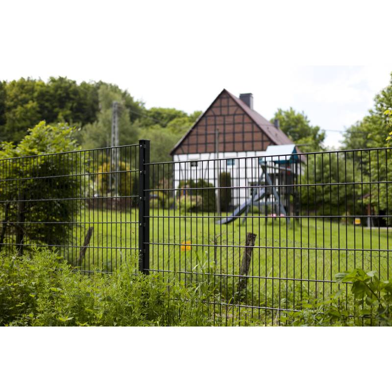 deutsche zauntechnik Doppelstabmattenzaun-Set 'Pico S 2.0' anthrazit 1600 x 100 cm von deutsche zauntechnik