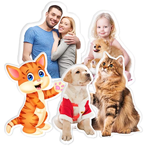 deutschwaren Personalisiertes Kissen mit individuellem Bild 3D Tierkissen Bild Foto Bedrucken Kissen Haustierkissen für Hund und Katze(Single sided-32cm) von deutschwaren