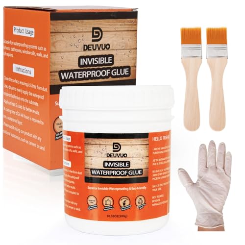 Transparenter Wasserdichter Beschichtungsmittel,300g Super Starker Dichtmasse Wasserdicht, Anti-Leckage invisible Waterproof Agent Xersiegelung Für Küche, Garten, Dächer, Wände von deuvuo