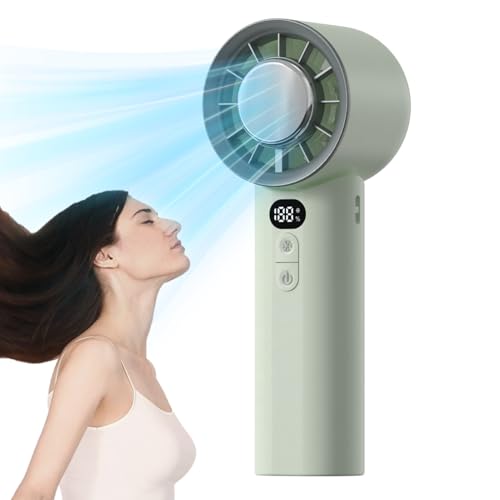 dewdat Faltbarer Handfächer,Wiederaufladbarer Reiseventilator Mit Kräftigem Wind Für Unterwegs | 3-fach Regulierbar Starker Luftstrom Für Hochzeiten Camping Sport Spiele Angeln Picknick von dewdat