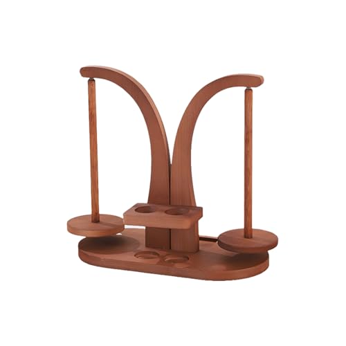 dewdat Garnkuchen-Winder | Magnetischer Holzgarnhalter mit integriertem Wickler - Rotierendes Doppelspindel Häkelwerkzeug für Frauen Männer Handarbeit Handwerk Häkeln dewdat Garnkuchen-Winder | Magnetischer Holzgarnhalter mit integriertem Wickler - Rotierendes Doppelspindel Häkelwerkzeug für Frauen Männer Handarbeit Handwerk Häkeln von dewdat