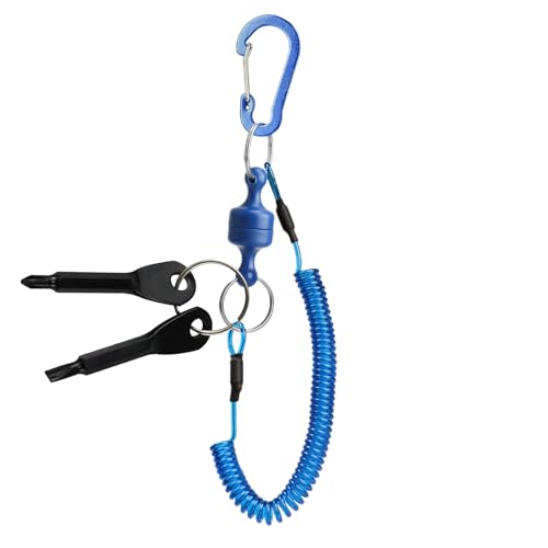 dewdat Kescher Magnet,Fliegenfischen Zubehör | Karabiner Leine Schnellverschluss Rutschsicher Halter für Salzwasser Landung Watten Boot Fluss von dewdat